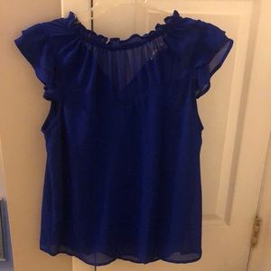 Monteau cornflower blue blouse size medium